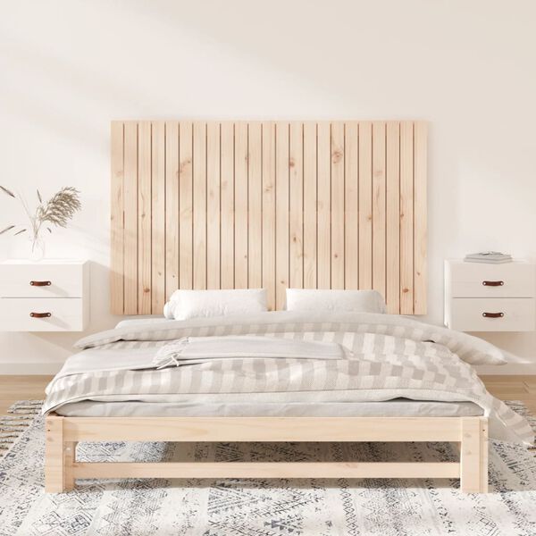 vidaXL Wall Headboard 147x3x90 cm Solid Wood Pine