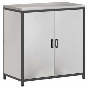 vidaXL Kitchen Storage with Shelf Silver 90 x 50 x 92 cm Steel