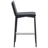vidaXL Bar Stools 2 pcs Black Faux Leather