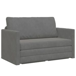 vidaXL Folding Sofa Bed Dark Grey 124 x 71 x 78 cm Velvet