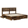 vidaXL Bed Frame with Drawer with Headboard Manual Engineered Wood