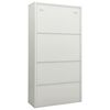 vidaXL Office Cabinet Light Grey 90x40x180 cm Steel