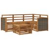 vidaXL Outdoor Sofa Set 5 pcs Natural 59 x 59 x 37 cm Polyester