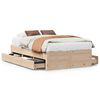 vidaXL Bed Frame without Mattress with Drawers 135x190 cm Double Solid Wood Pine