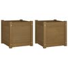 vidaXL Garden Planters 2 pcs Honey Brown 40x40x40 cm Solid Pinewood