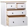 vidaXL Sideboard White 80x40x83 cm Pinewood Panama Range
