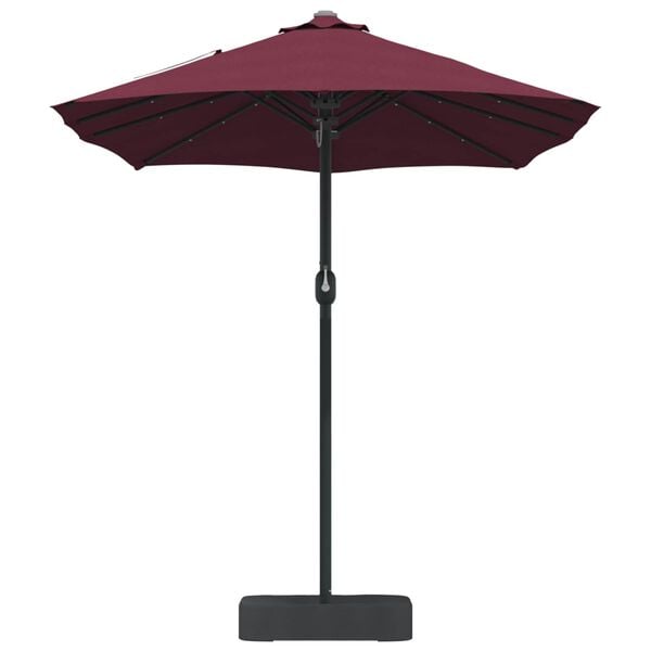 vidaXL Garden Parasol Bordeaux Red 385 x 209 x 244 cm Polyester