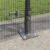 vidaXL Fence Post Grey 25 x 1.6 m (25 x 25 mm mesh) Steel and PVC