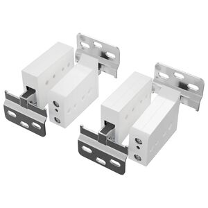 vidaXL Cabinet Hanging Bracket 2 pcs White 70 x 48 x 19 mm