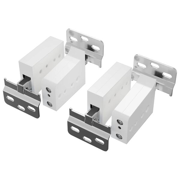 vidaXL Cabinet Hanging Bracket 2 pcs White 70 x 48 x 19 mm