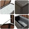 vidaXL Garden Storage Box Poly Rattan 100x50x50 cm Brown
