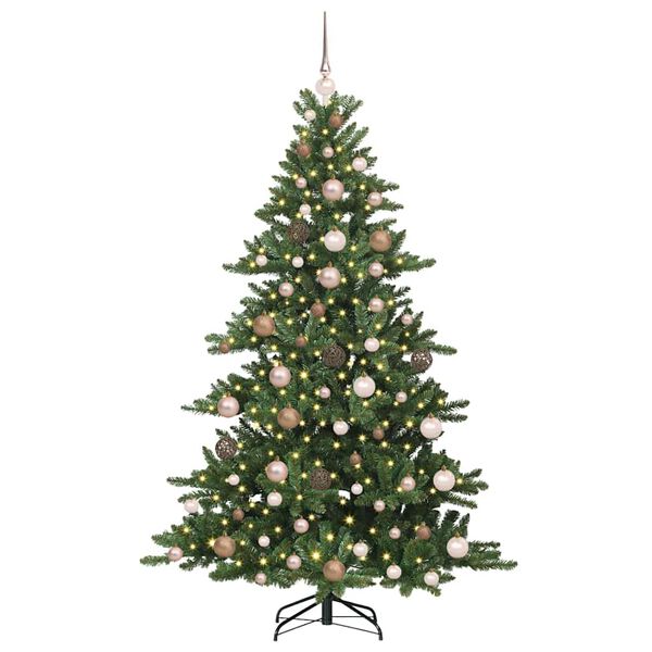 vidaXL Artificial Hinged Christmas Tree Green 180 cm PVC and Steel