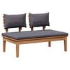 vidaXL Garden Sofa Set 4 pcs Brown and Grey