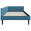 vidaXL Corner Bed Frame with Headboard Blue 90 cm x 200 cm Velvet