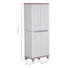 vidaXL Storage Cabinet with 2 Doors 68x39x170 cm Light Grey and Beige