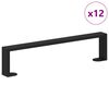 vidaXL Furniture Feet 12 pcs Black 43.6 x 4 x 10 mm Iron