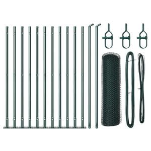 vidaXL Welded Wire Fence with Concrete Base 25 x 0.5 m (W x H)