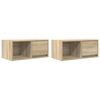 vidaXL TV Cabinets 2 pcs Sonoma Oak 60x31x25.5 cm Engineered Wood