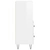 vidaXL Sideboard High Gloss White 34.5x34x90 cm Engineered Wood