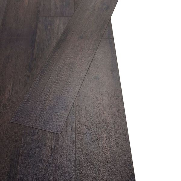 vidaXL Non Self-adhesive PVC Flooring Planks 4.46 m&sup2; 3 mm Dark Brown