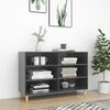 vidaXL Sideboard High Gloss Grey 103.5x35x70 cm Engineered Wood