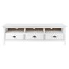vidaXL TV Cabinet Hill White 158x40x47 cm Solid Pine Wood