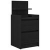 vidaXL Bedside Cabinets with 2 Drawers 2 pcs Black 38x34x80 cm