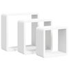 vidaXL Wall Cube Shelves 3 pcs White MDF
