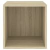 vidaXL Wall Cabinets 4 pcs Sonoma Oak 37x37x37 cm Engineered Wood