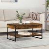 vidaXL Coffee Table Smoke Oak 80 x 50 x 40 cm Engineered Wood