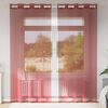 vidaXL Voile Curtains with Grommets 2 pcs Wine Red
