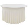 vidaXL 2 pcs Stretch Table Covers with Skirt 180x74 cm Cream