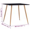 vidaXL Dining Table Black and Oak 80.5x80.5x73 cm MDF