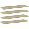 vidaXL Bookshelf Boards 4 pcs Sonoma Oak 60x20x1.5 cm Engineered Wood