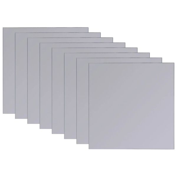 vidaXL Frameless Mirror Tiles Glass 16 pcs 20.5 cm