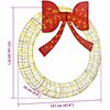 vidaXL Wreath with 150 LEDs Warm white 120 cm PET