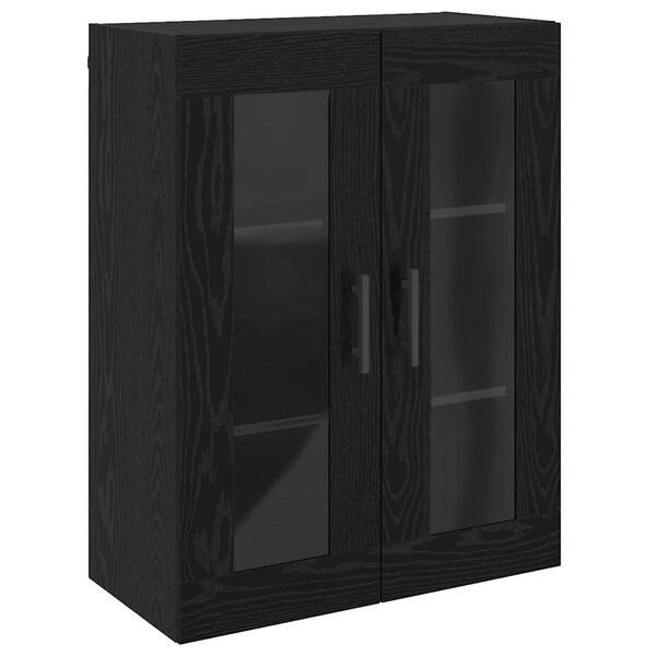 vidaXL Wall Mounted Cabinet Wall-mounted Black oak 69.5 x 34 x 90 cm