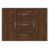 vidaXL Sideboard Brown Oak 91x29.5x65 cm Engineered Wood