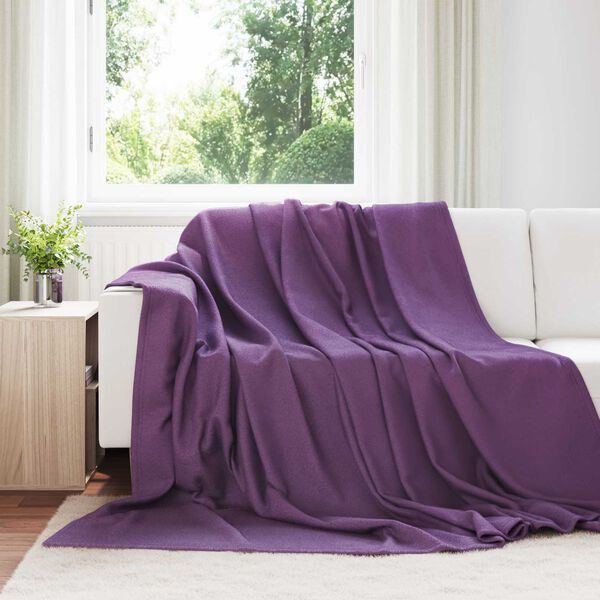 vidaXL Throw Blankets 6 pcs Purple 240 x 220 cm Fleece