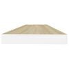 vidaXL Floating Wall Shelves 4 pcs Oak and White 80x23.5x3.8 cm MDF