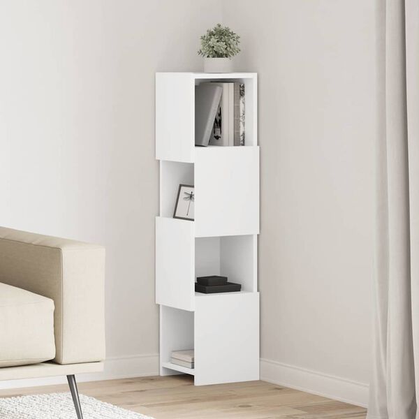 vidaXL Corner Cabinet White 25.5 x 25 x 102 cm Engineered Wood