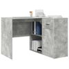 vidaXL Corner Desk with Drawer Concrete Grey 102 x 88 x 75 cm