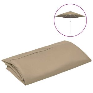 vidaXL Replacement Fabric | Taupe | 100% polyester | 300 cm diameter