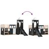 vidaXL Bunk Bed without Mattress with Slide White and Black 90x200 cm