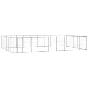 vidaXL Outdoor Dog Kennel Galvanised Steel 65.34 m&sup2;