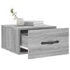 vidaXL Wall-mounted Bedside Cabinet Grey Sonoma 35x35x20 cm