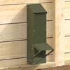 vidaXL Chicken Feeder Olive Green 13 x 12 x 51 cm Cold-Rolled Steel