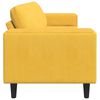 vidaXL Fabric Sofa with Cushion Light Yellow Corduroy fabric
