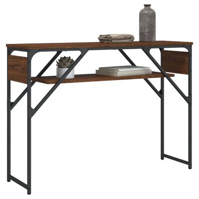 vidaXL Console Table with Shelf Brown Oak 105x30x75cm Engineered Wood