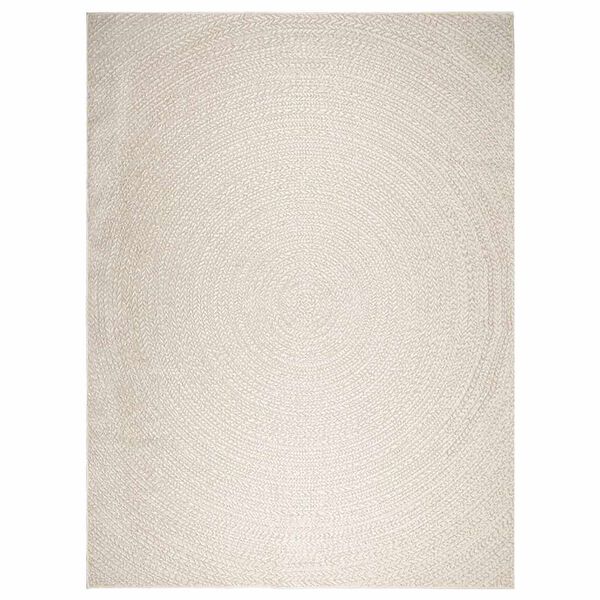 vidaXL Rug ZIZUR Cream 240x340 cm Jute Look Indoor and Outdoor